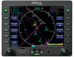 Avidyne TAS600 Displayed on Map